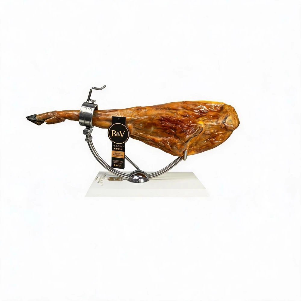 Jamón Reserva Bellota y Vino en jamonero